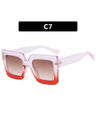 Color-blocked Square Oversized Stylish Glasses