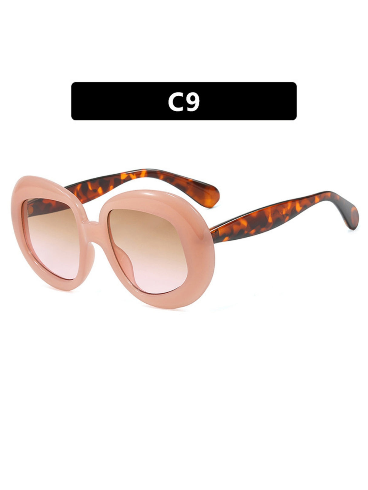 Irregularly Shaped Full-frame Round Fashion Glasses