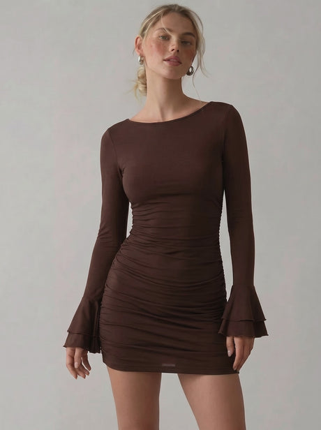 Stylish Solid Color Slim-fit Casual Dress