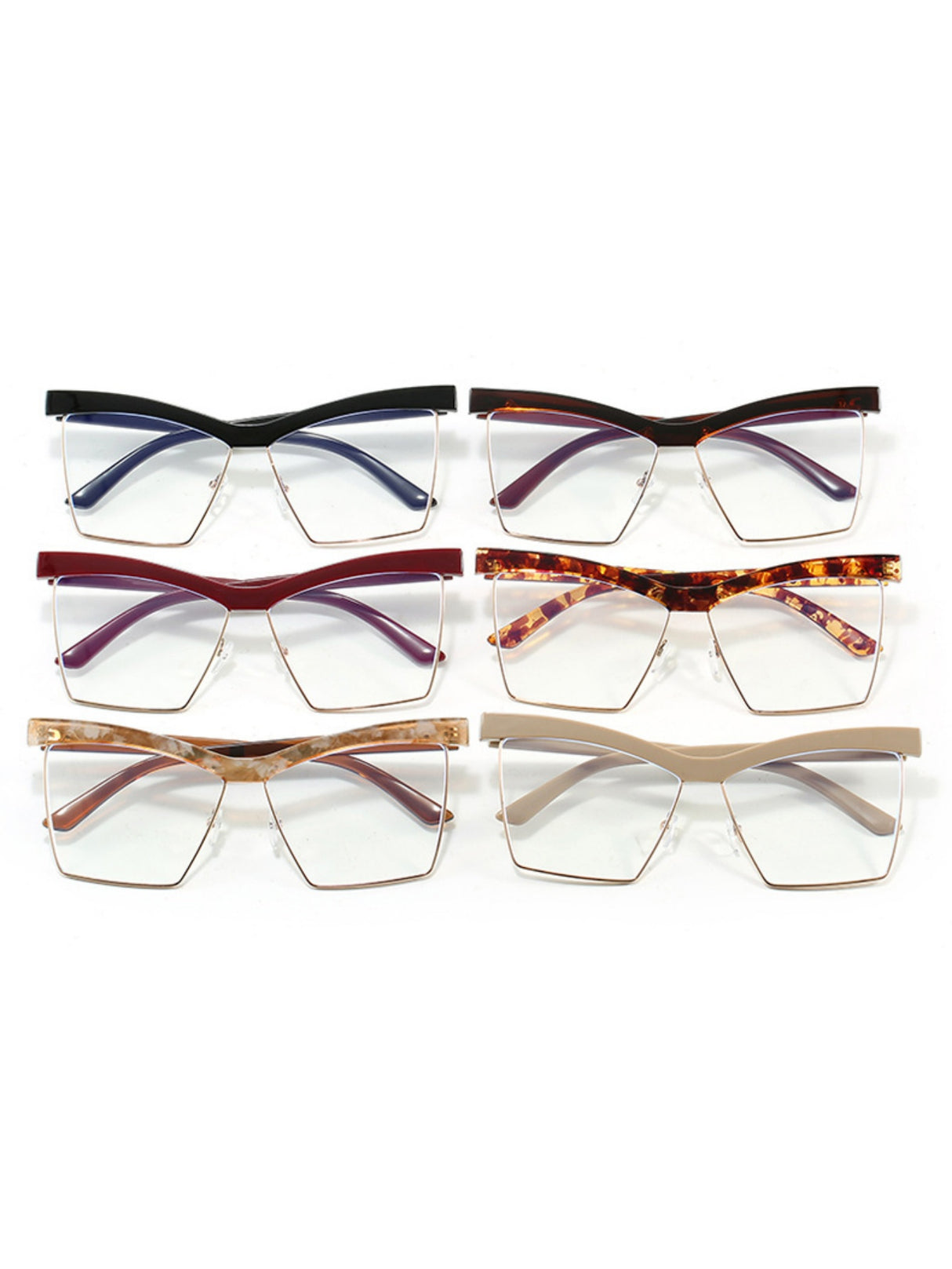 Leopard Print Full-frame Square Fashion Glasses