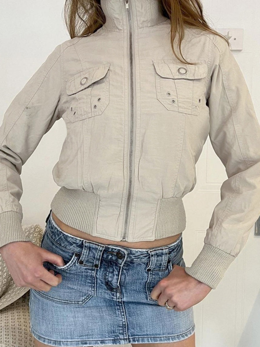 Liber Autumn Women's Pocket Zipper Jackets
