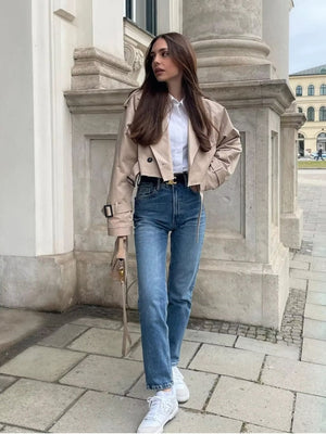 Liber Autumn Women's Buttons Trench Coats