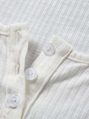 White U-neck Solid Color Sexy Cropped Slim-fit T-shirt