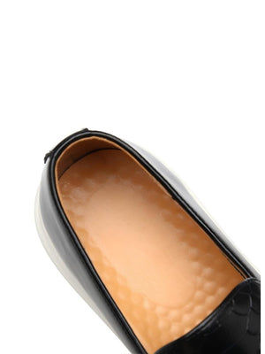 Snakeskin Embossed Slip-on Loafers
