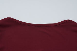Lace Trim Square Neck Slimming Top