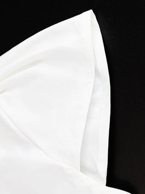 Flying Sleeves Gathering Slim-fit Lapel Shirts