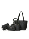 Color-blocked Tote Bag 4-piece Set