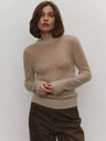Mohair Crew Neck Pullover Sweater, Semi-sheer Base Layer Sweater