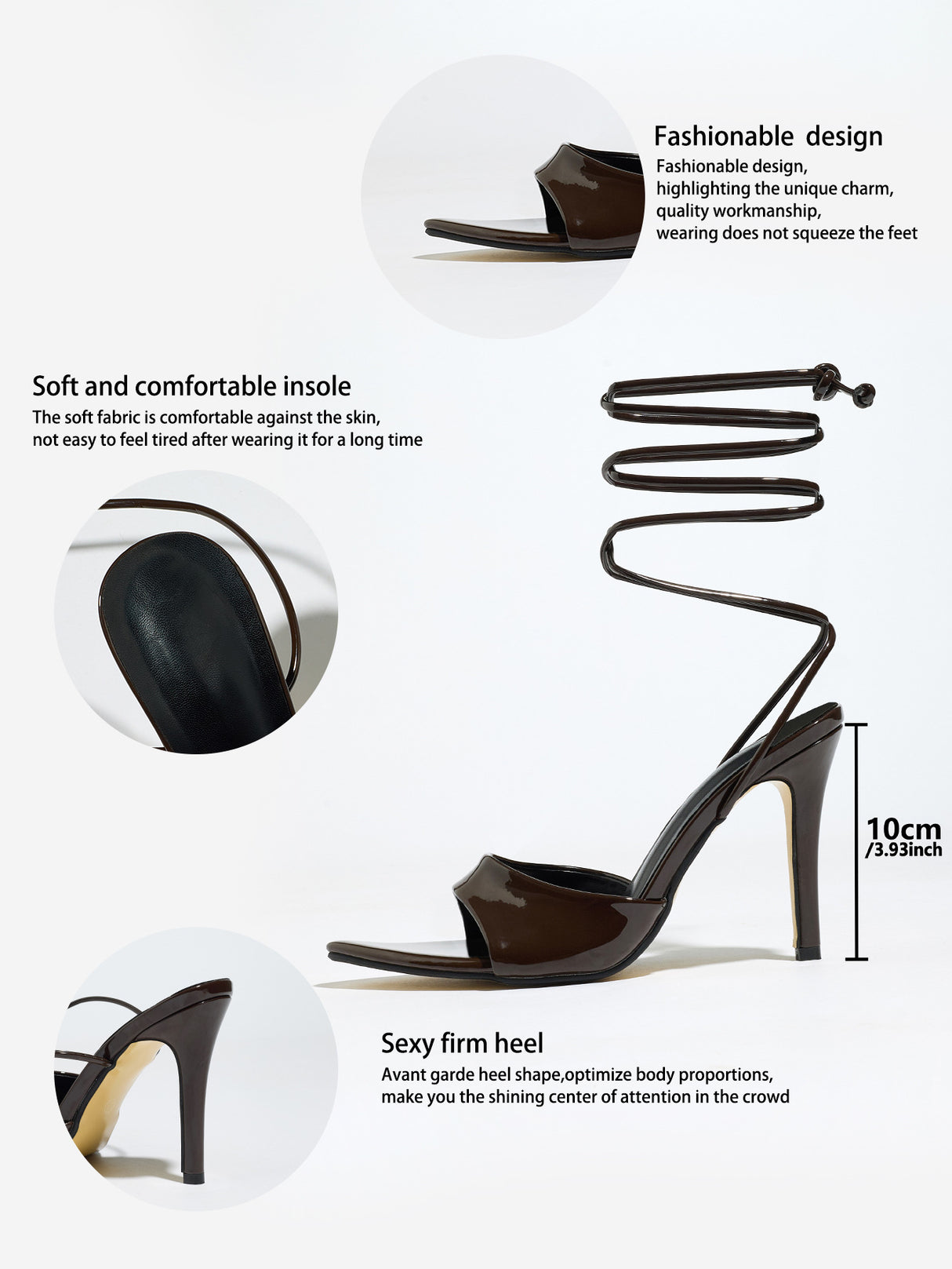 Cross-strap Stiletto Sandals