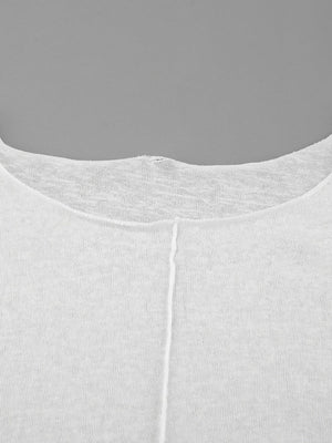 Liber Autumn Women's Splicing Solid Color Long sleeve Crew Neck T-shirts