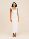 Square Collar Cotton And Linen Camisoles Leisure Temperament Maxi Dresses