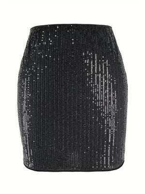 Sequins Sequins Hip-hugging Reunion Skirts