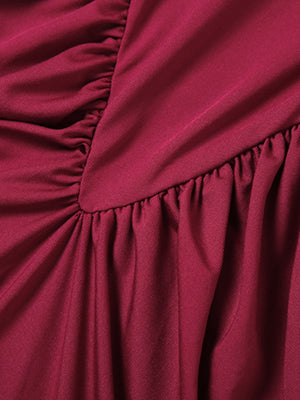 High-neck, Backless, Slim-fitting, Sexy, Solid-color Long Dress