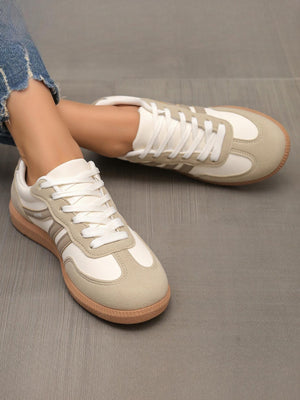 Retro Color-blocked German Training Shoes And Sneakers