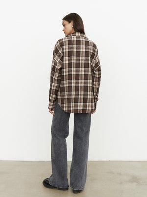 Plaid Oversize Coat Shirts