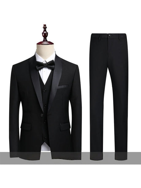 Business Leisure Suit Slim-fit Set 3-piece Sets