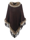 Knitting Tassel Hood Loose Cloak Shawl Sweaters