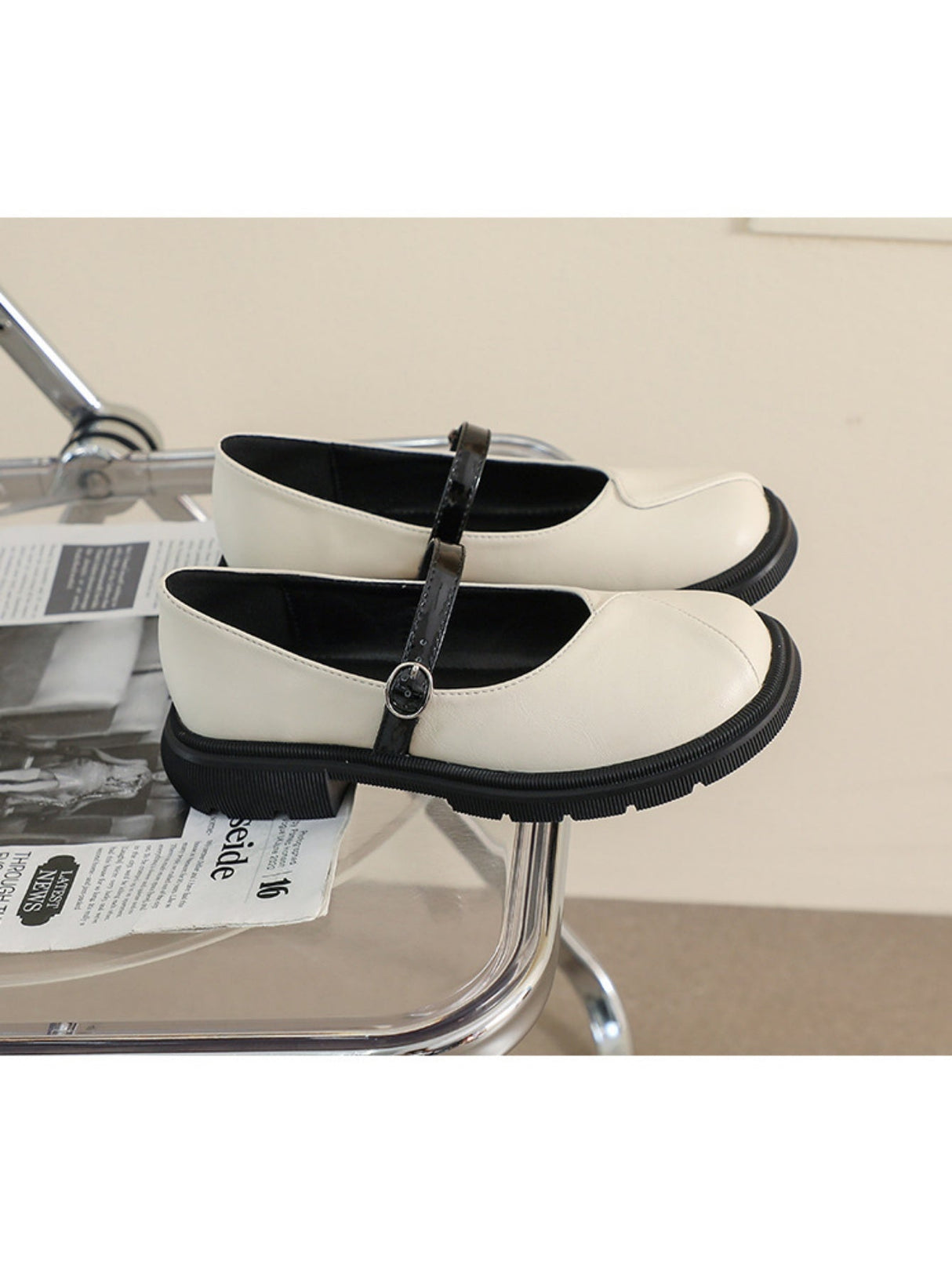 Liber Spring and Autumn Colorblock Women's Mary Jane Shoes