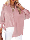 Loose-fit Long Sleeve Stripes Stripes Shirts