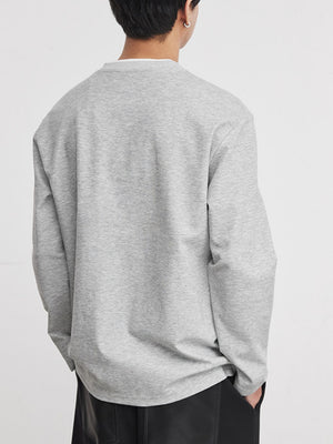Minimalism Small V-neck Loose-fit T-shirts