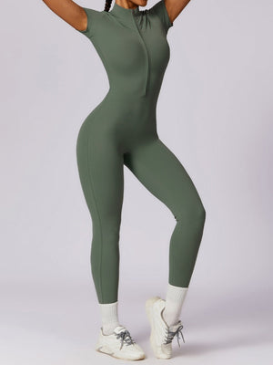 Short-sleeved High Elastic Waist Slimming And Shaping Yoga Fitness Outdoor Jumpsuits/pants