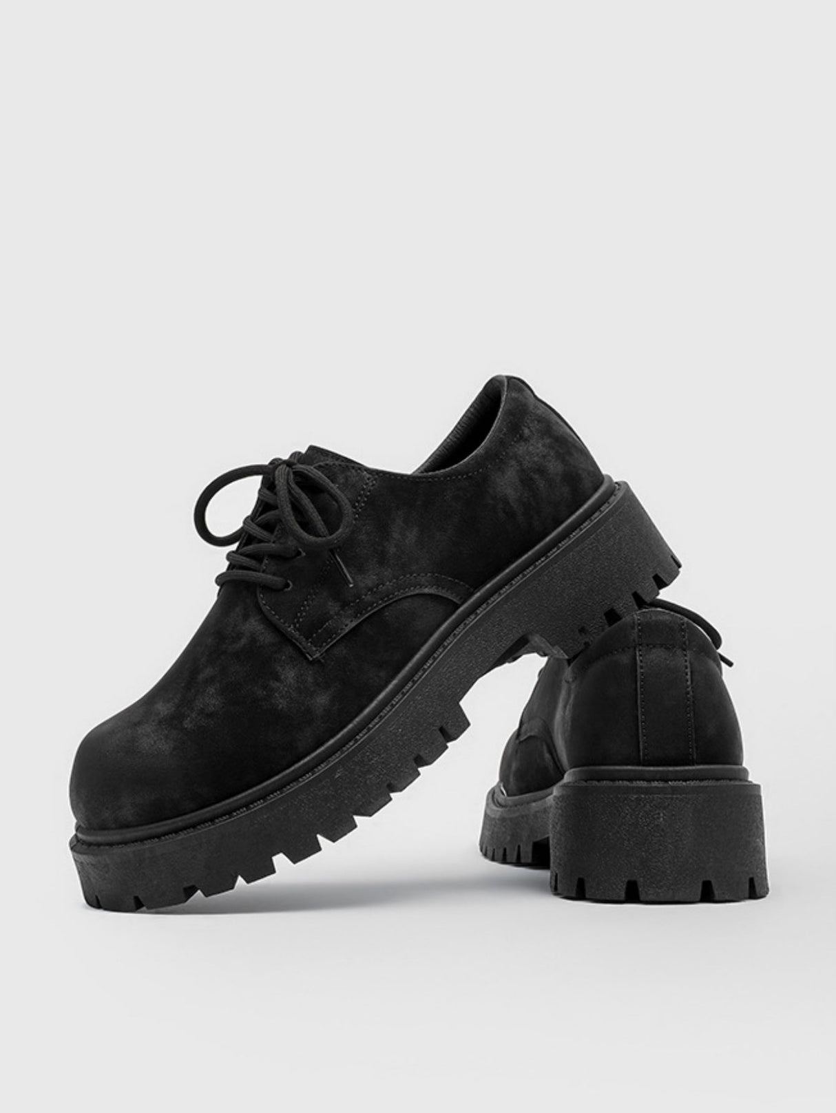 Chaussures Derby à plateforme style rétro vieilli