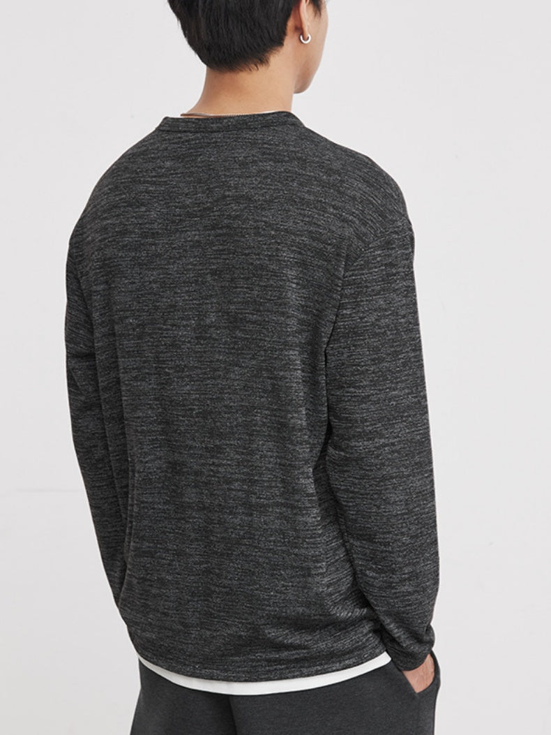 Half Zipper Layered-look T-shirts