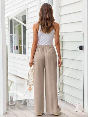 Blended Bandage Loose-fit Pocket Pants