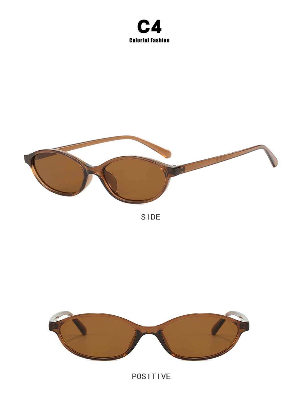 Oval-shaped Small-framed Sunglasses