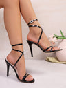 Cross-strap High-heeled Sandals