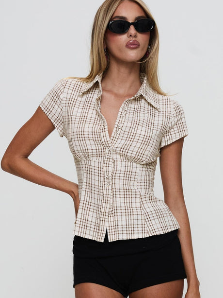Plaid Button-Up Shirt
