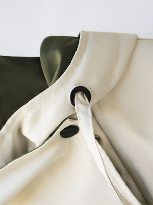 Contrasting colors Double collar Loose Trench Coats