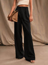 Slimming And Casual Drape Loose High Waist Straight Wide Leg Pants