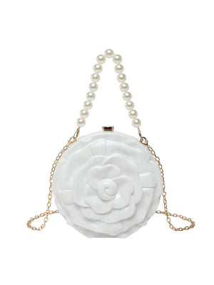 Flower-shaped Round Evening Shoulder Bag