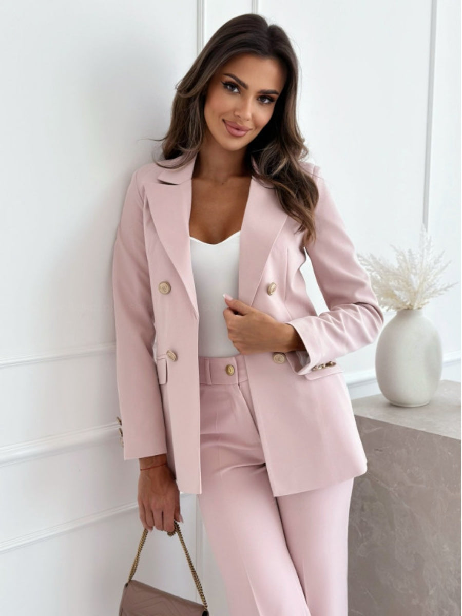 Buttons Double Row Commuting Blazers