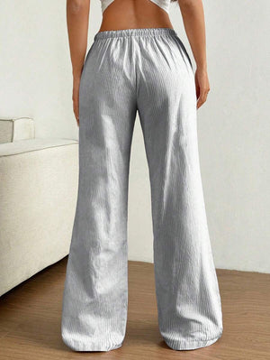 Striped Casual Wide-Leg Pants