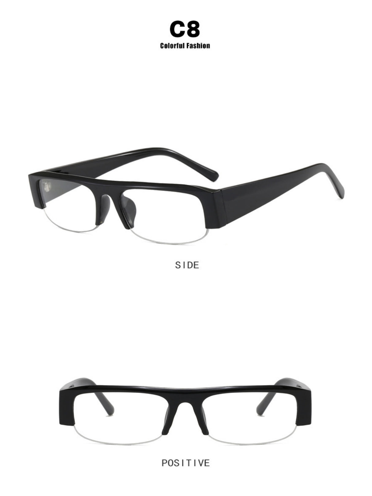 Full-frame Square Fashion Glasses