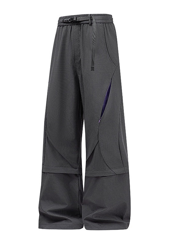 Loose-fit Segmentation Design Cargo Trousers