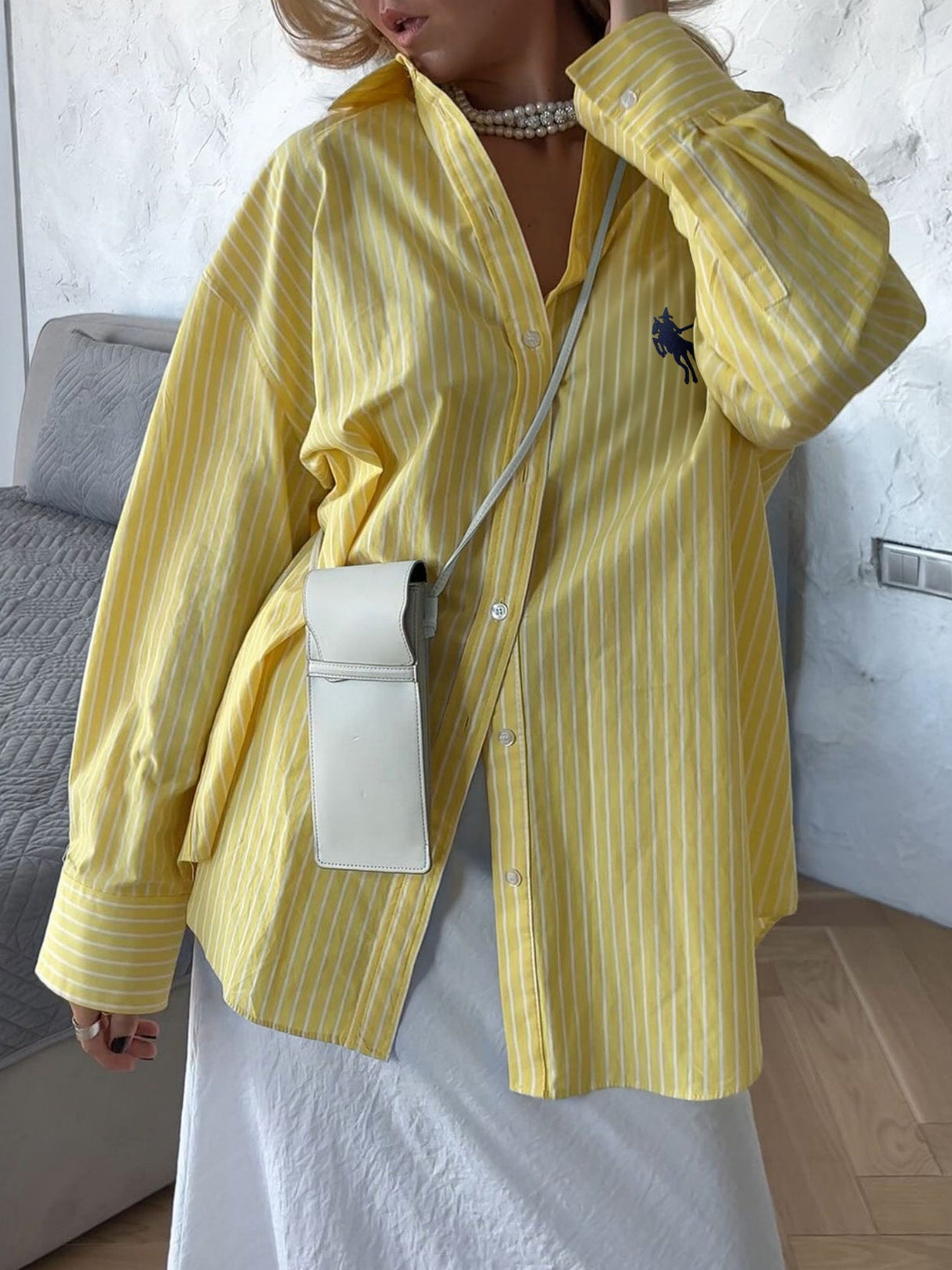 Stripes Buttons Long Sleeves Shirts