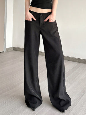 Y2K Low-rise Pocket Suit Trousers Pants