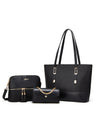3-piece Plaid Embossed Tote Bag Set