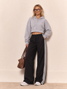 Casual Loose Striped Wide-leg Sweatpants