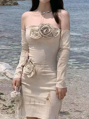 Off-the-shoulder Tulip Bodycon Skirt