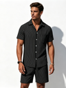 Flax Stripes Loose-fit Beach Set 2-piece Sets