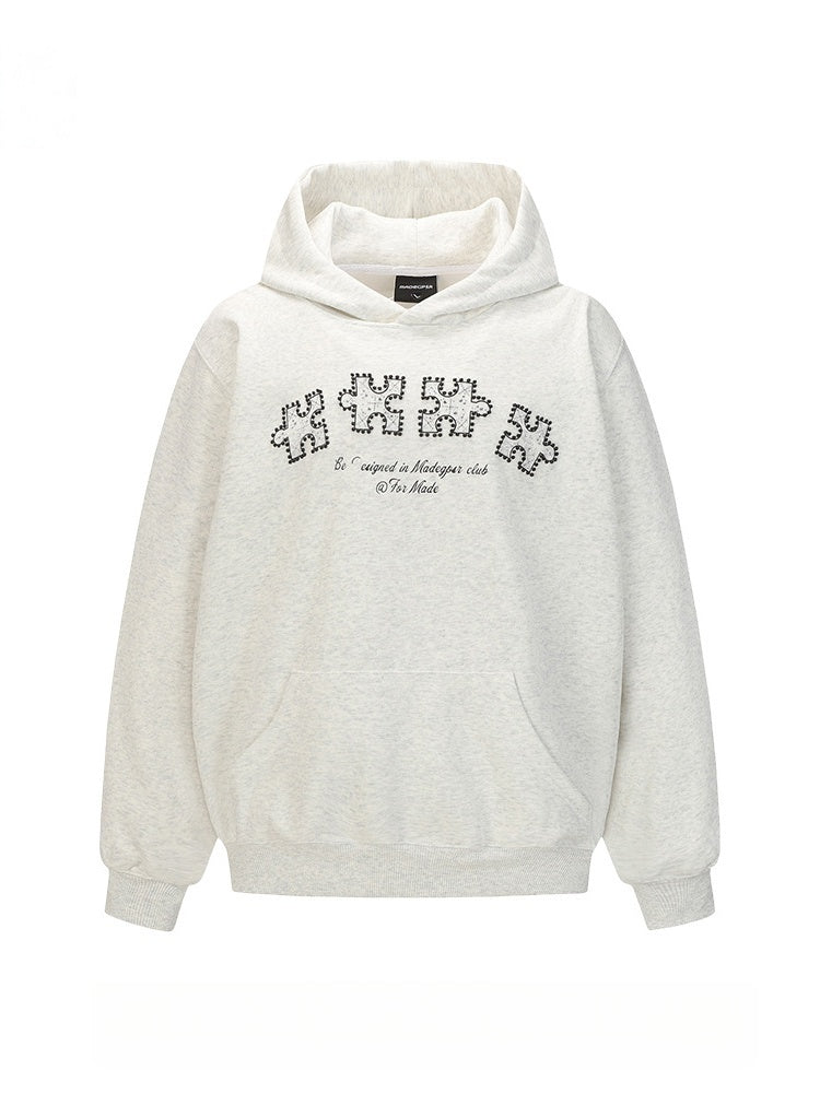 Beaded Embroidery Loose Hoodies