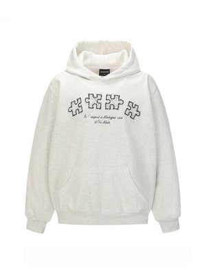 Beaded Embroidery Loose Hoodies