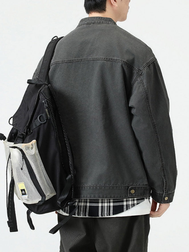 Retro-Jeansjacke in lockerer Passform