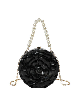 Flower-shaped Round Evening Shoulder Bag