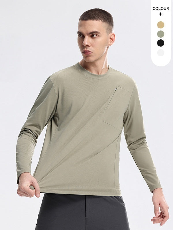 Moisture Absorption Quick-drying Breathable Outdoor Cycling Sports Crew Neck Sweatshirt