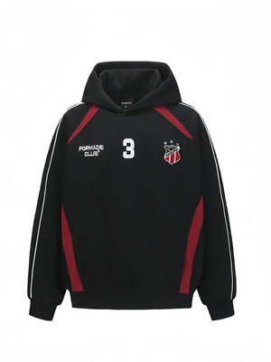 Splicing Embroidery No. 3 Sports Wind Loose Hoodies